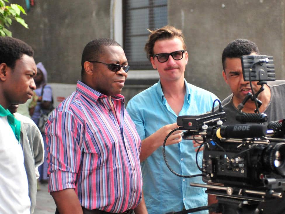 Charles Aniagolu and his crew filming Streets of Calabar in Cross River State in southeastern Nigeria