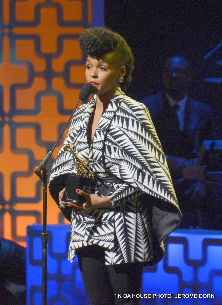 Singer Janelle Monae at the 23rd Trumpet Awards at Cobb Energy Performing Arts Centre in metropolitan Atlanta on Jan 24, 2015 (photo credit: Jerome Dorn)