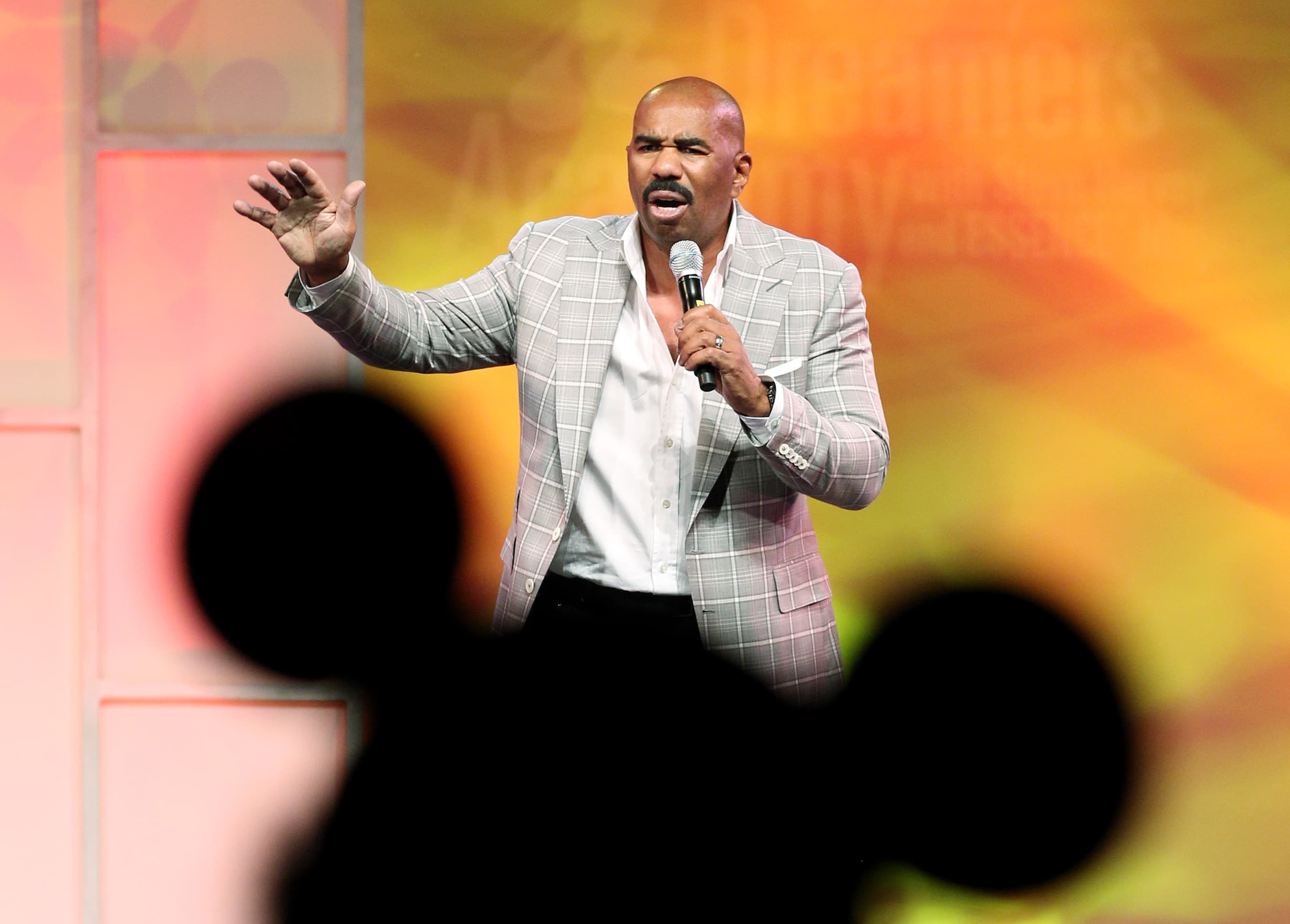 Syndicated radio and television personality Steve Harvey during Disney Dreamers Academy with Steve Harvey and Essence Magazine March 5-8, 2015 at Disney in Lake Buena Vista, Fla. The eighth annual event is a career-inspiration program for 100 distinguished high school students from across the U.S. and includes interactive workshops, motivational seminars, hands-on creative experiences and fun times in the theme parks. (photo courtesy of Disney)