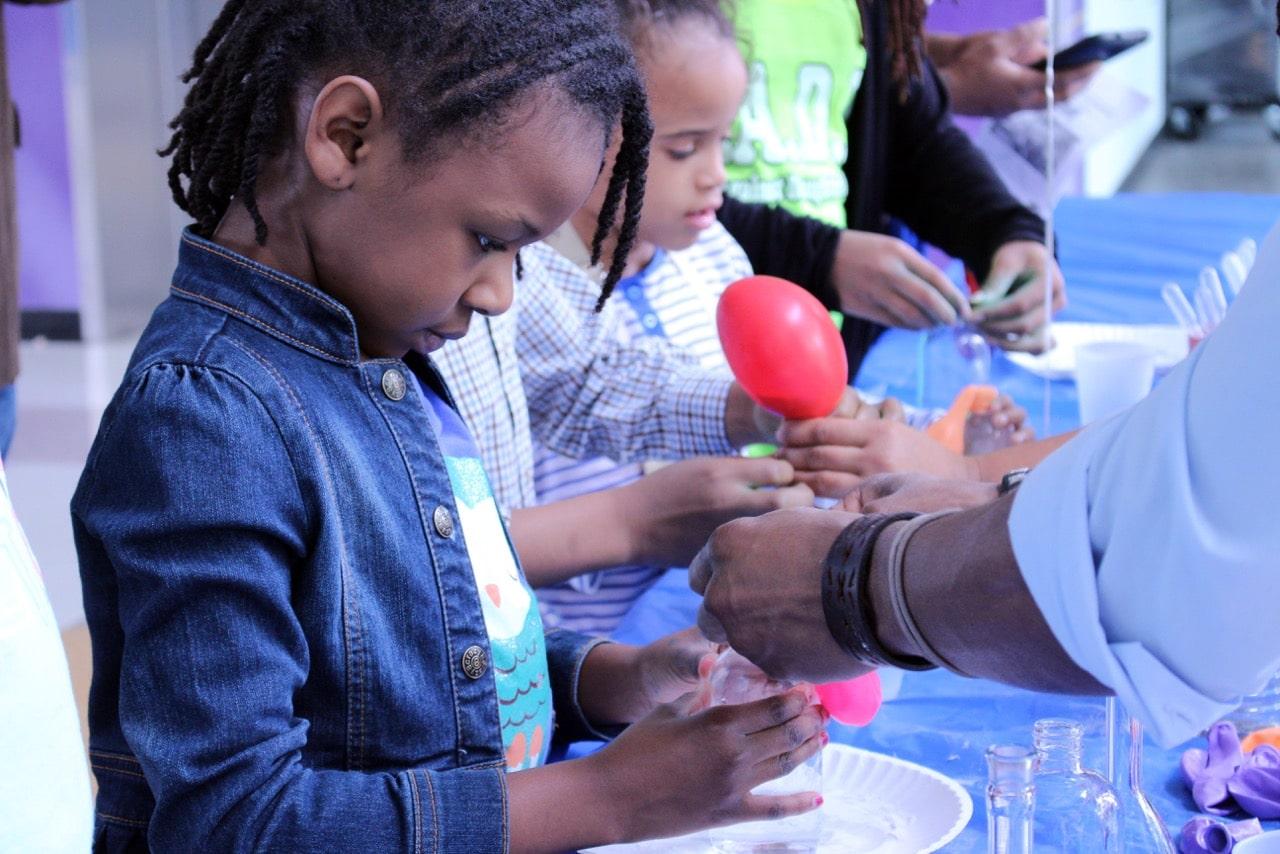 Students at the 8th Annual STEM Career Fair and Exhibition at Georgia Tech on Saturday, April 18, 2015