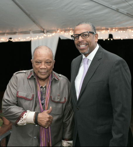 Hank Williams at the 2014 Platform Summit with music legend Quincy Jones (photo credit: Culture Shift Labs)