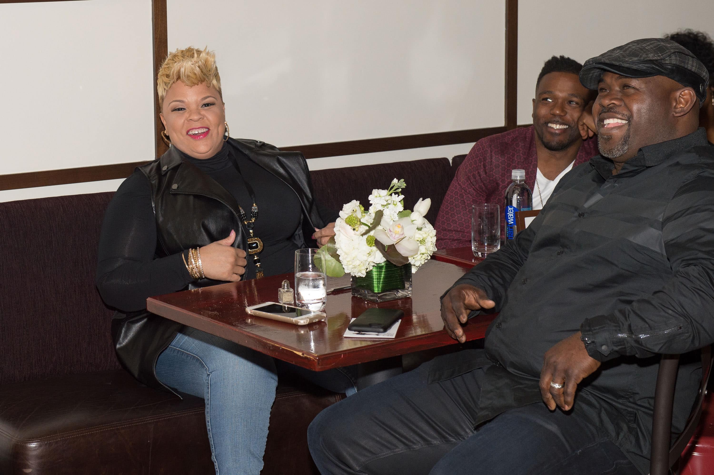 ATLANTA, GEORGIA - FEBRUARY 16: Singer and actress Tamela Mann and actor David Mann attend 'It's a Mann's World' season two luncheon screening at TRACE at the W on February 16, 2016 in Atlanta, Georgia. (Photo by Marcus Ingram/BET/Getty Images for BET)