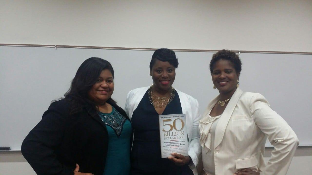 50 Billion Dollar Boss co-author Kathey Porter with members of the audience at Atlanta’s Spelman College
