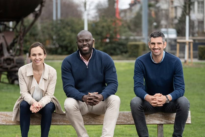 Axmed founders: Sofia Radley-Searle, Emmanuel Akpakwu and Felix Ohnmacht.