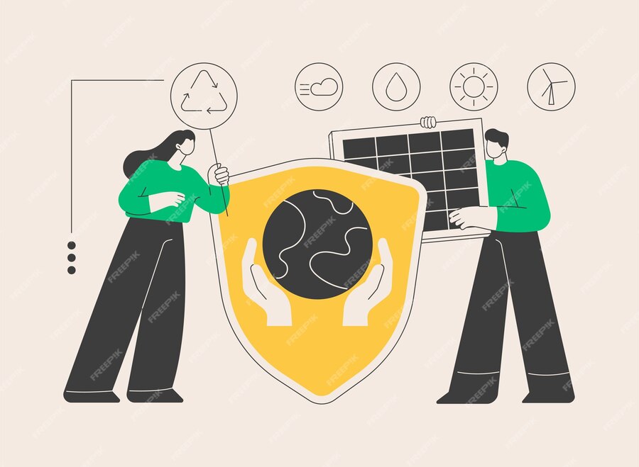 Resources protection abstract concept vector illustration