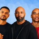 (left to right) Steven Bartlett, Joe Budden, Charlamagne Tha God Source: Urbangeekz