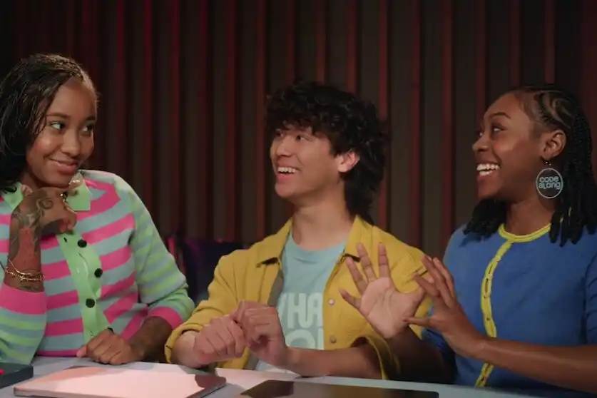 Three instructors from Code Along Beyond Music, a YouTube series, sitting together