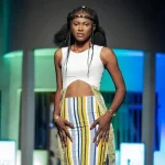 Model at an Ouaga Fashion Week in Ouagadougou, Burkina Faso