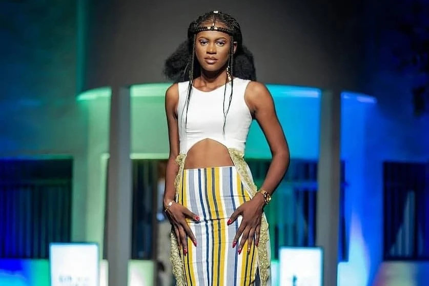 Model at an Ouaga Fashion Week in Ouagadougou, Burkina Faso
