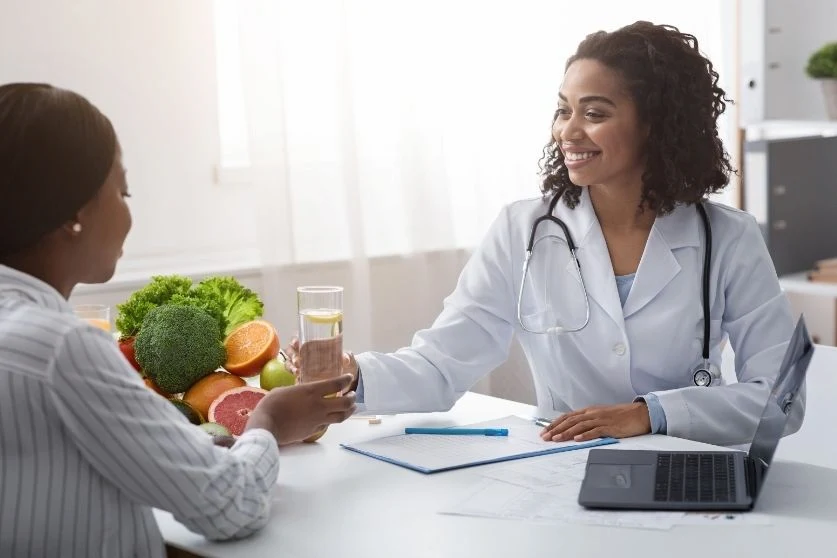 Doctor attending to a patient